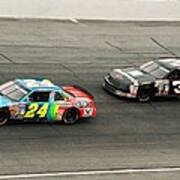 Jeff Gordon And Dale Earnhardt Poster