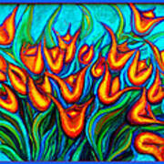 Dancing Tulips Poster