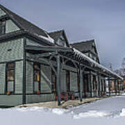 Dansbury Depot In The Winter Poster