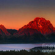 Dawn Over The Tetons Grand Tetons National Park Wyoming Poster