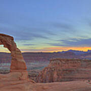 Delicate Arch At Sunset Poster