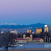 Denver Colorado Winter Skyline From City Park Poster