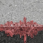 Denver Skyline Abstract 2 Poster