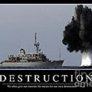 Destruction Inspirational Quote Poster