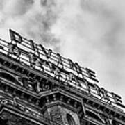 Divine Lorraine Hotel Marquee In Black And White Poster