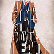 Doctor Who Inspired Tenth Doctor's Typographic Artwork Poster