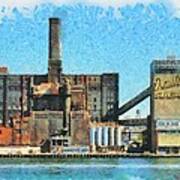 View Of The Domino Sugar Plant On The East River, New York Poster