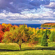 Door County Grand View Scenic Overlook Panorama Poster