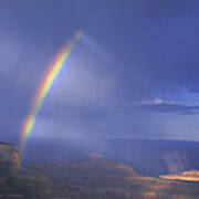 Double Rainbow At Cape Royal Grand Canyon National Park Poster