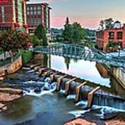 Downtown Greenville On The River Poster