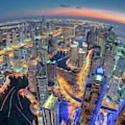 Dubai Colors Of Night Poster