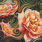 Dynamic Floral V  Roses Poster