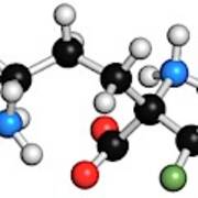 Eflornithine Drug Molecule Poster