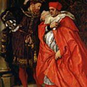 Ego Et Rex Meus, Henry Viii 1491-1547 And Cardinal Wolsey C.1475-1530 Oil On Canvas Poster