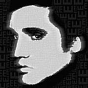 Elvis Presley Silhouette On Black Poster