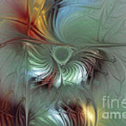 Enchanting Flower Bloom-abstract Fractal Art Poster