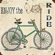 Enjoy The Ride Bicycle Art Poster