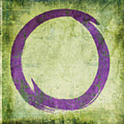 Enso No. 108 Purple On Green Poster