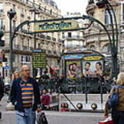 Entrance To The Paris Metro Poster