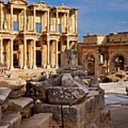 Ephesus Turkey - Celsus Library - Ruins Poster