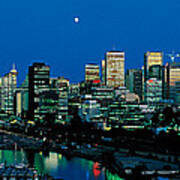 Evening Skyline Vancouver British Poster