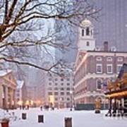 Faneuil Hall In Snow Poster