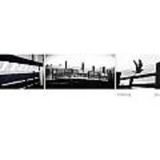 Fencing Triptych Image Art Poster