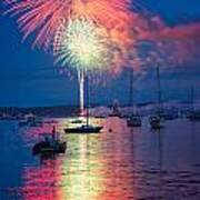 Fireworks Over Boothbay Harbor Poster