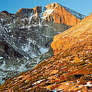 First Light At Longs Peak Poster