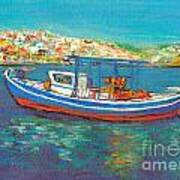 Fishing Boat - Koroni Harbour Poster
