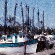 Fishing Boats Poster