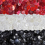 Flag Made Of Buttons Poster