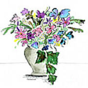 Floral Vase Poster