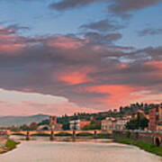 Florence Italy Sunset Poster