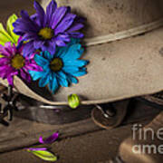 Flowered Hat Poster