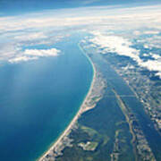 Flying Over Cocoa Beach Florida Poster