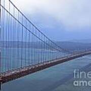 Fog Lifting Over The Golden Bridge Poster