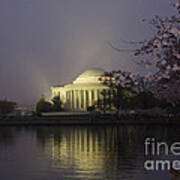 Foggy Morning At The Jefferson Memorial 1 Poster