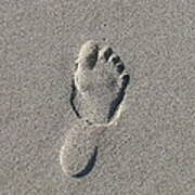 Footprint In The Sand Poster