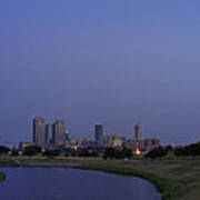 Fort Worth Sunset Skyline Poster
