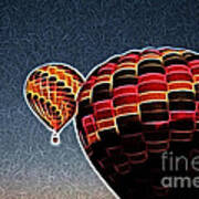 Fractalius Hot Air Balloons Poster