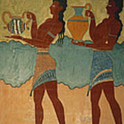 Fresco At Knossos, Crete Poster