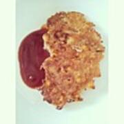 #fritter #fried #breakfast #handmade Poster