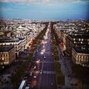 From The Top Of The Arc De Triomphe Poster