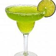 Frozen Margarita With Lime Isolated Poster