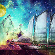 Galileo's Dream - Schooner Art By Sharon Cummings Poster