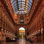 Galleria Early Morning Milan Italy Poster