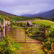 Gates On The Road. Wicklow Hills. Ireland Poster