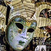 Glittering Venetian Mask Poster