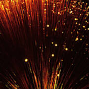 Glowing Fibre Optic Cables Poster